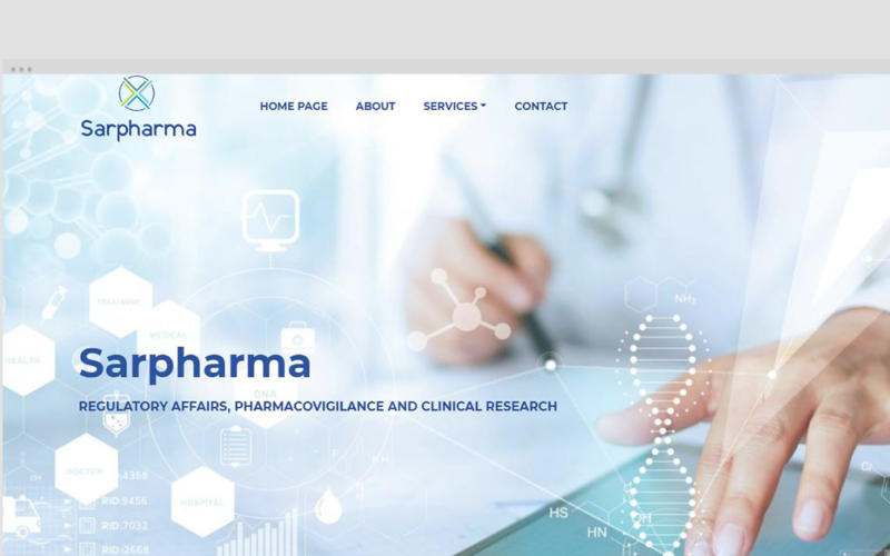 SARPHARMA – tema custom one page