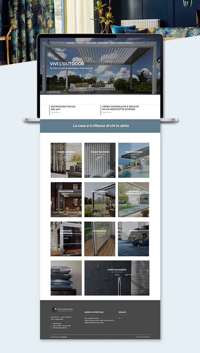 Eurotenda – sito web custom multipagina