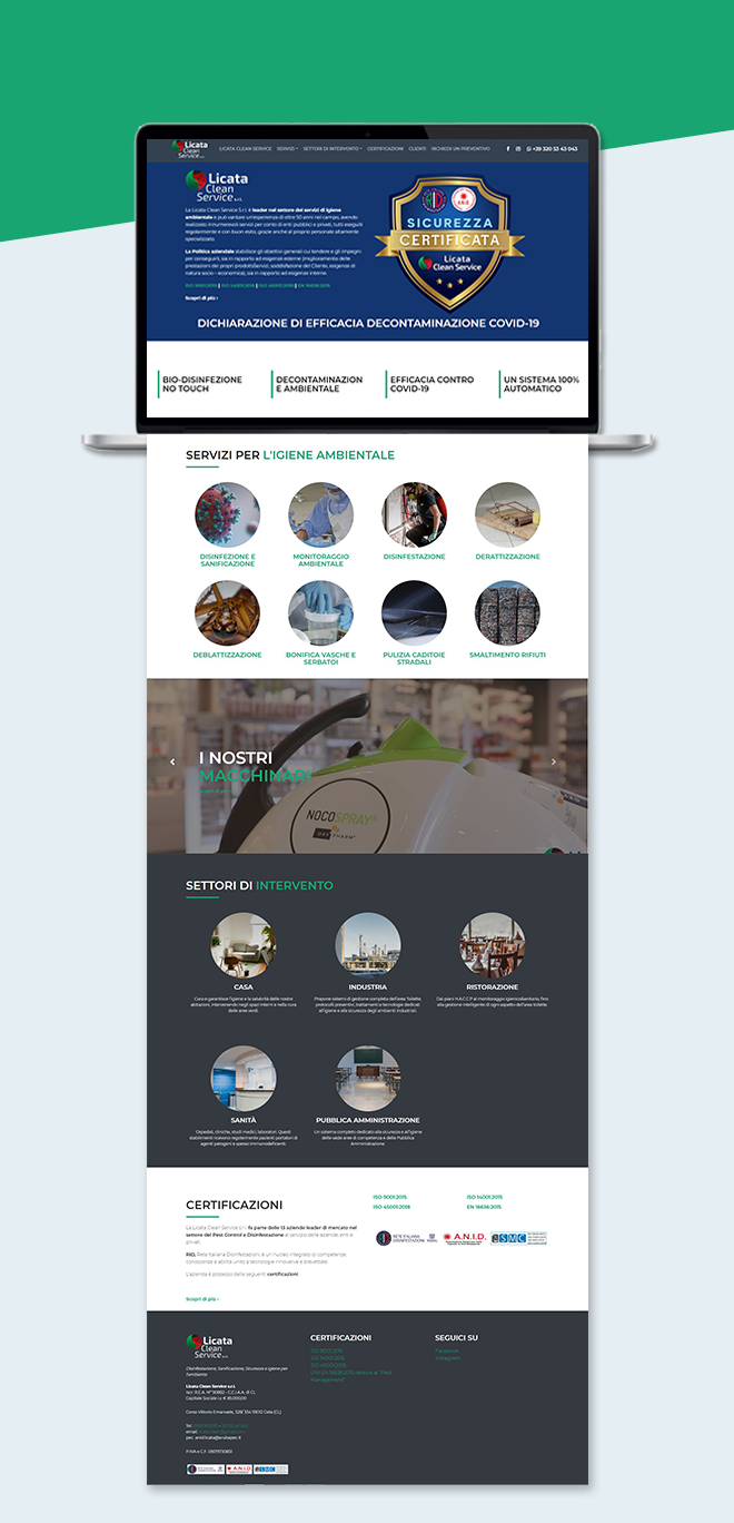 Licata Clean Service – tema custom multipagina