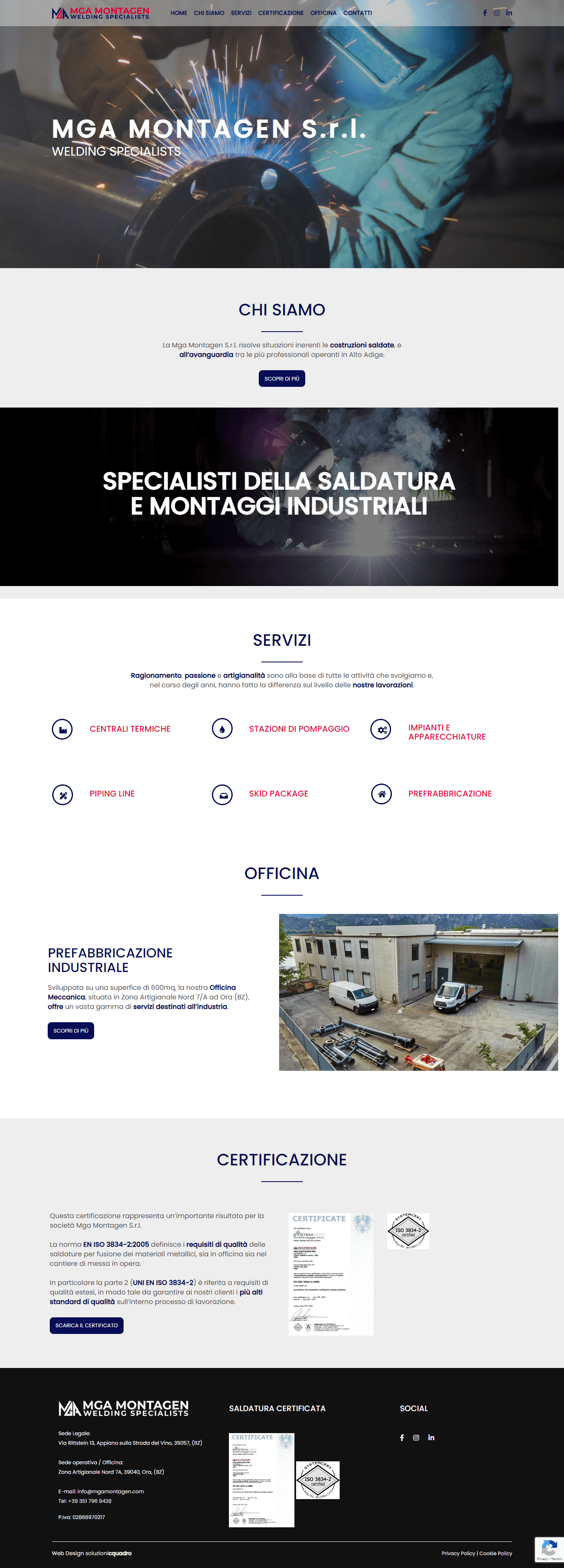 MGA Montagen srl – tema custom multipagina