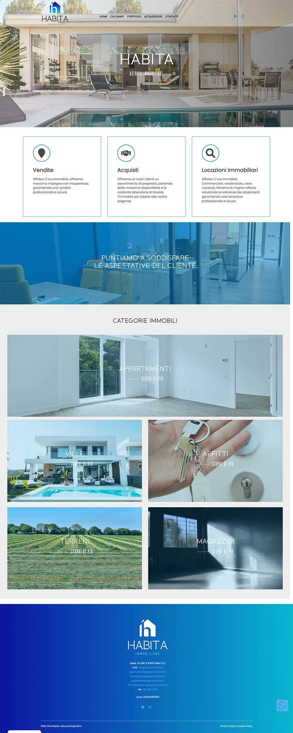 Agenzia Habita Immobiliare – tema custom multipagina